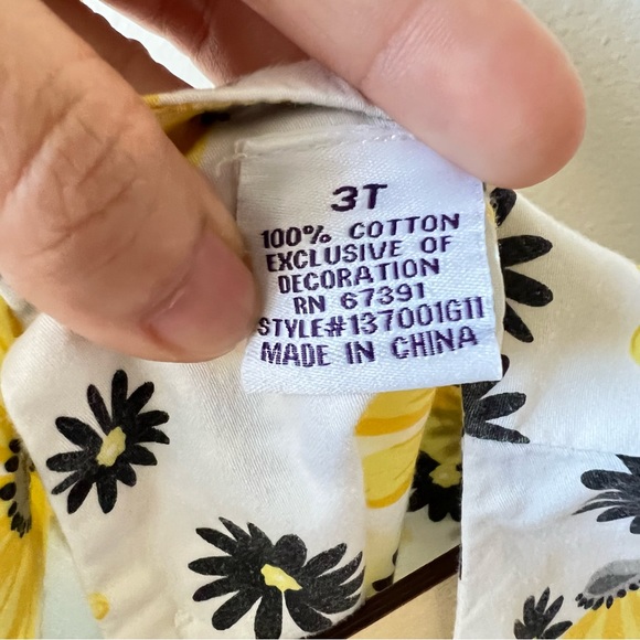 Babies R Us Sunflower Floral Shift Dress for Little Girls - Picture 6 of 7